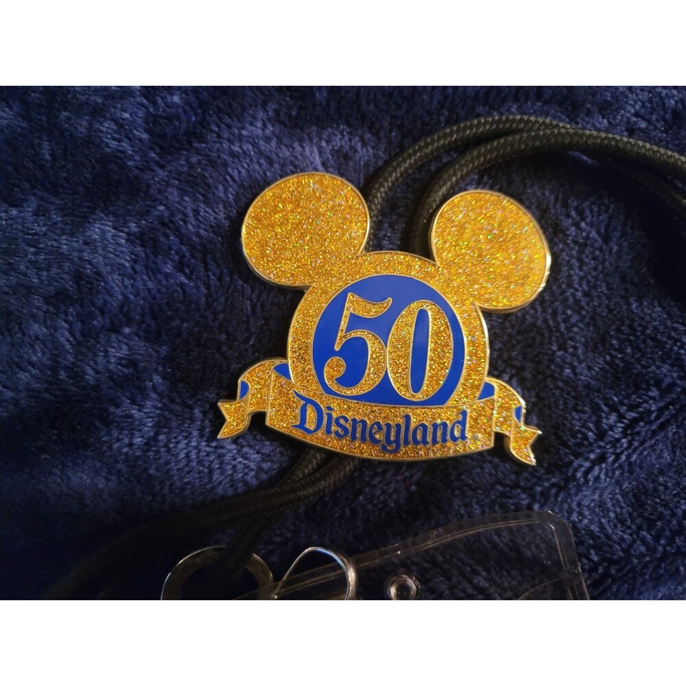Disneyland Resort - Cast Exclusive 50th Anniversary Pin and Bolo Lanyard Set
